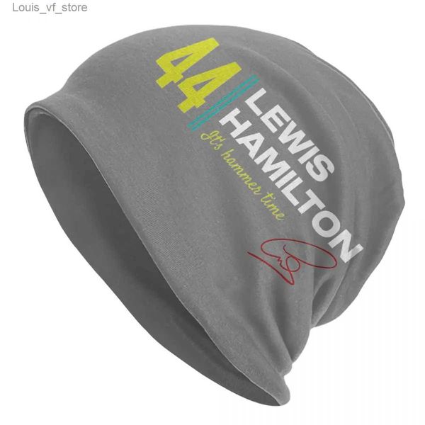 Beanie/Kafatası Kapakları Lewis Hamilton 44 Bonnet Hip Hop Dış Mekan Kafataları Beanies Hats Araba Yarışı Erkekler Kadınlar Örmek Şapka Hat Çift Kullanım Kapakları T2301027