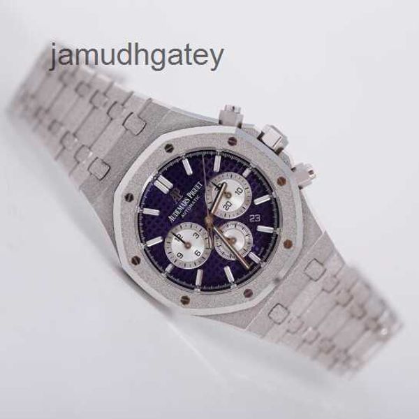 Швейцарские роскошные часы AP Наручные часы Royal AP Oak 26331BC Time Cream Золото 18-каратного белого золота с синим циферблатом Мужские часы Автоматические машины Swiss Famous Watch Luxury Full S 27RW