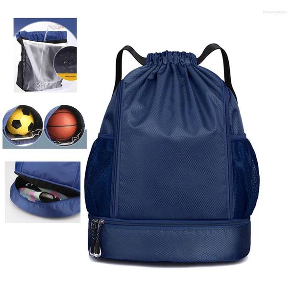 Sacos ao ar livre Ginásio Mochila Homens Cordão Sapato Bolso Grande Fitness Basquete Futebol Bolsas Grande À Prova D 'Água Natação Viagem Mulheres Esportes