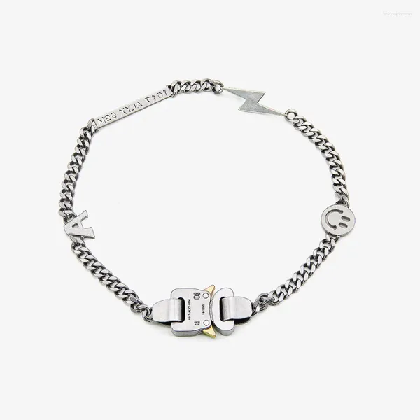 Correntes Hero Chain Original High Street Máquina Vento Metal Fivela de Segurança Ins Homens e Mulheres Malha Vermelho Titânio Aço Curto Colar