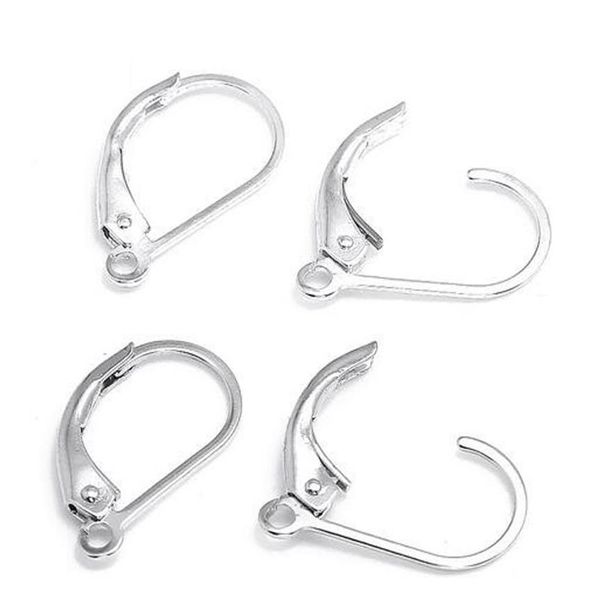 10 pz / lotto 925 orecchini in argento sterling fermagli ganci che trovano componenti per gioielli artigianali fai da te regalo 16mm W230320u