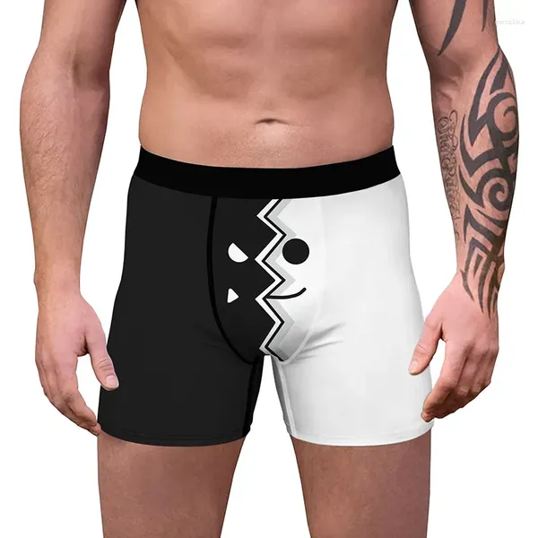 Mutande Uomo Boxer Intimo Stampa 3d Anime Mutandine lunghe per uomo Poliestere Comodi pantaloncini fantasia e vita bassa per adulti 2023