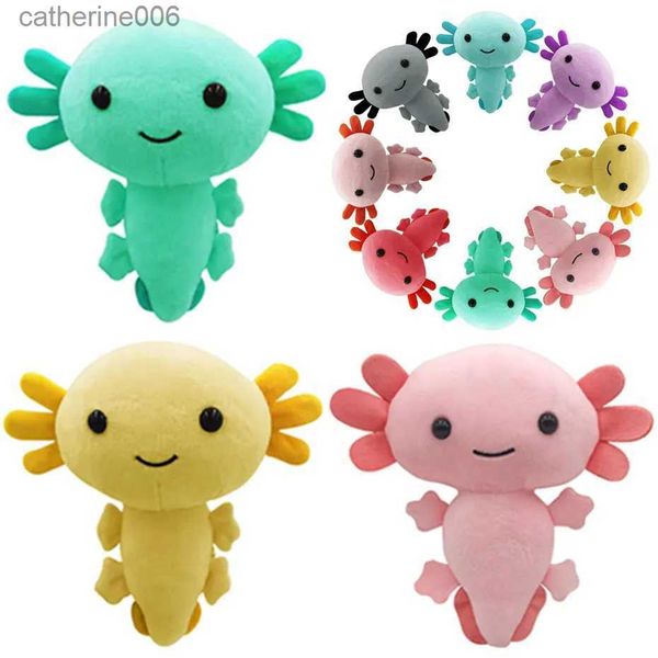 Gefüllte Plüschtiere Axolotl Plüschtier Kawaii Tier Axolotl Plüschtiere Figur Puppenspielzeug Cartoon Axolotl Gefüllte Puppe Geschenke für Kinder Mädchen KissenspielzeugL231027