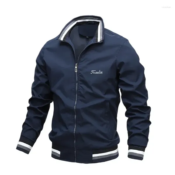 Tute da uomo Logo ricamato Giacca da golf Abbigliamento Autunno Giacca casual Moda antivento