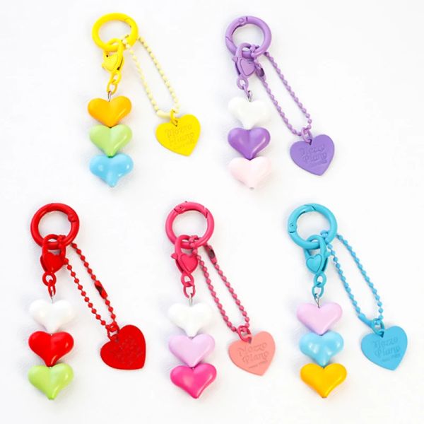 Süßer Harz-Liebes-Herz-Schlüsselanhänger für Mädchen, Kopfhörer-Hülle, Anhänger, Rucksack, Tasche, Zubehör, DIY-Schlüssel, Riemen, Landyard-Schlüsselanhänger, Geschenke