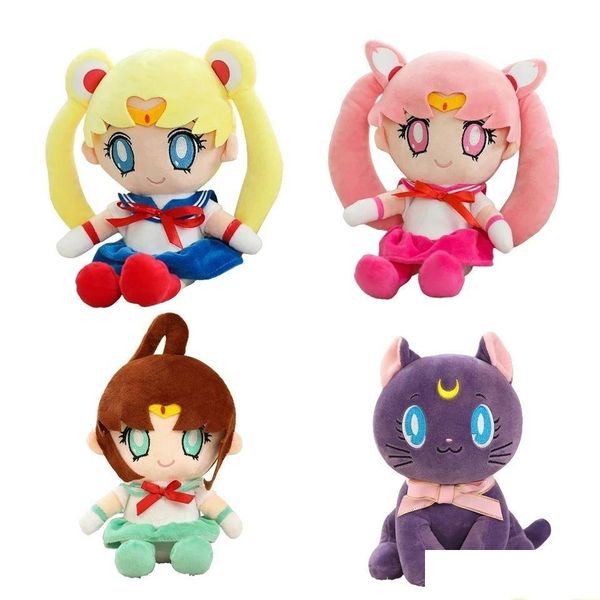 Stuffed Plush Animais Kawaii Sailor Moon Brinquedos Tsukino Usagi Bonito Coração Feminino Anime Bonecas Presentes Home Quarto Decoração Drop Delivery Dhvj5