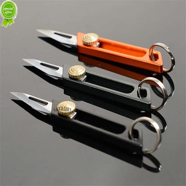 Mini coltello in lega di alluminio lama a spinta rimovibile piccolo coltello artistico consegna espressa taglierina portatile portachiavi coltello tascabile