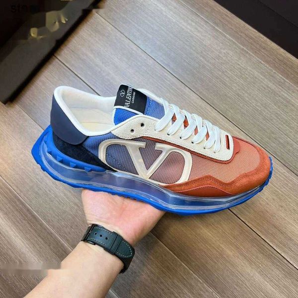 Valentine Mens Sports Genuine High Sneaker Brand Fashion Runner Casual Mens Shoes Leather V Tide Pace Men Family