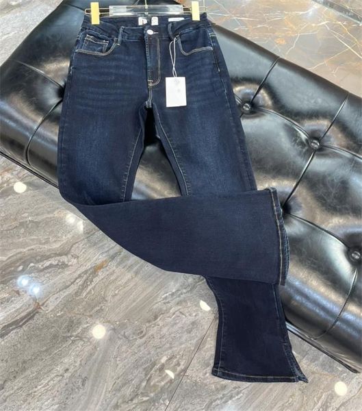 Calças femininas mulheres 2023 chegada jeans longo azul para marca designer fahsion meninas