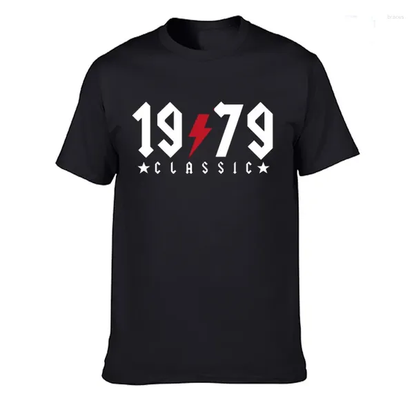 Erkek Tişörtleri 1979 T-Shirts Babalar Hediye Retro Tshirt Flash Tasarım Vintage Classic 40 Yaşındaki Erkekler Baba 40. Doğum Günü Adam