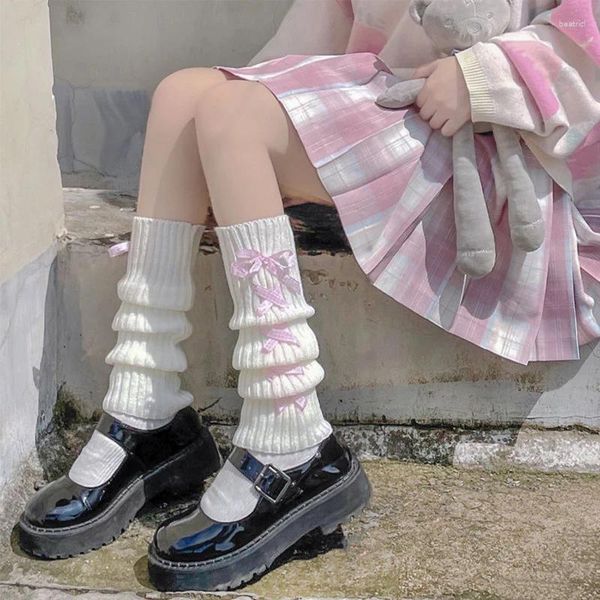 Frauen Socken Lolita Japanische Gothic Lange Damen Leggings Gamaschen Knie Goth Winter Socke Strickbündchen Knöchelwärmer