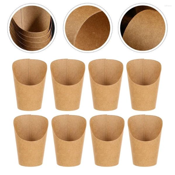 Sofra Takımı Setleri 50 PCS CHIP Cup Container Depolama Bardağı Çok Amaçlı Tutucular Tatlı Kağıt Patates Kızartması