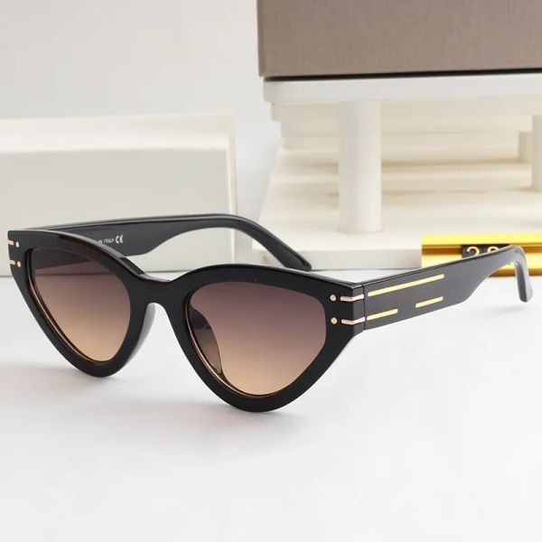 Cat Eye Gläses Sonnenbrille Männer Fashion Ins Net Red Same Männer und Frauen Klassiker Großmeister T3007 28 Gold Schwarz Silber Rahmen Harz Objektive mit Kasten Großhandel schön