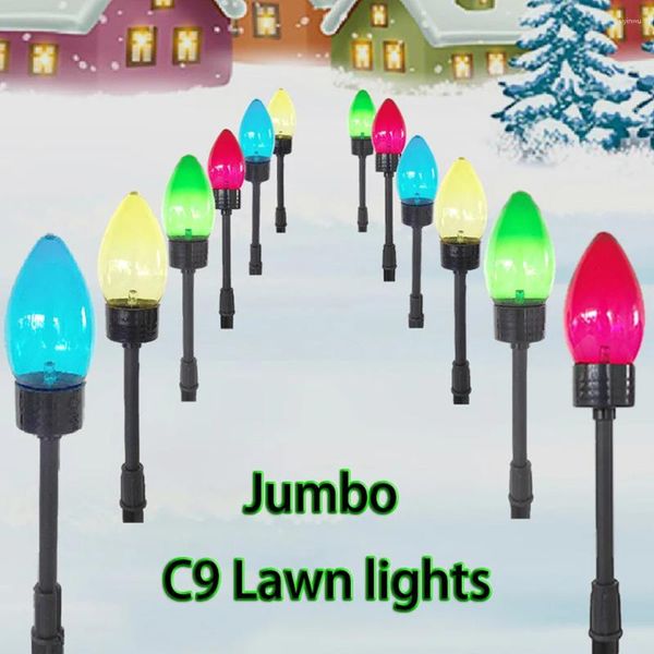 Luzes de passarela de natal energia solar/caixa de bateria lâmpada de estaca lâmpada de gramado decorações ao ar livre para jardim de férias