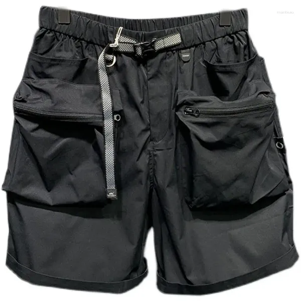 Männer Shorts Koreanische Große Multi Tasche Sommer Einfache Arbeitskleidung Harun Halbe Hosen Übergroßen Zipper Dünne Cargo Herren Unterwäsche