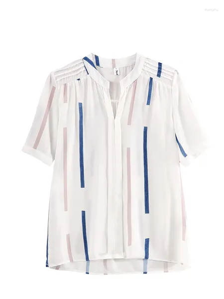 Blusas femininas qoerlin escritório senhoras bordado camisa feminina manga longa blusa branca oco para fora 2023 temperamento workwear elegante