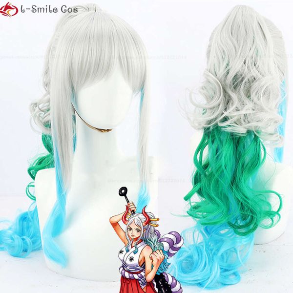 Costumi da tatle di gassuiti 70 cm Anime Anime Gradiente Yamato Donna Cosplay Resistente Calore Capelli Halloween parrucche da festa + parrucca Cap