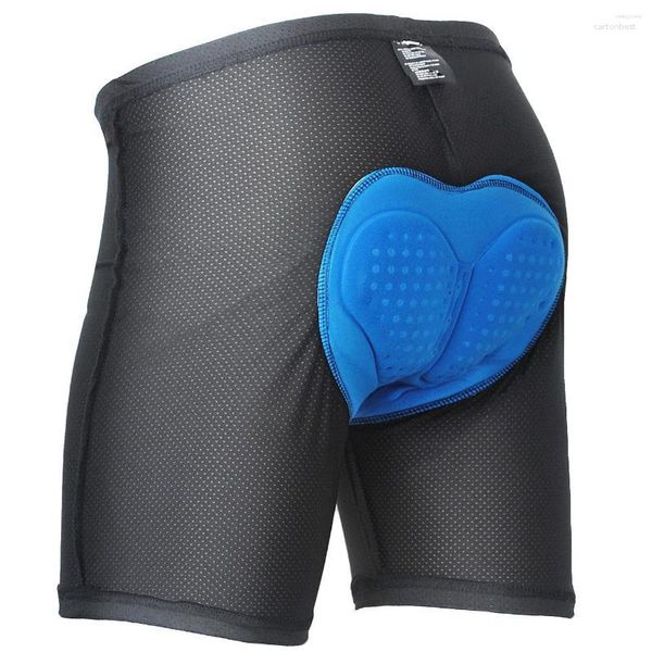 Mutande Unisex Nero Bicicletta Ciclismo Intimo confortevole Spugna Gel Pantaloni corti da bici imbottiti 3D Pantaloncini Taglia Est