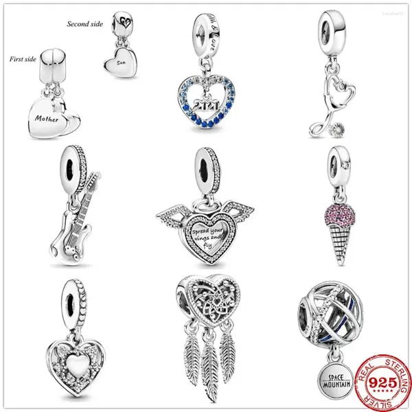 Pietre preziose sciolte Argento sterling 925 Madre Figlio Moglie Perline fini fai da te Misura gioielli originali con braccialetti di fascini 2023