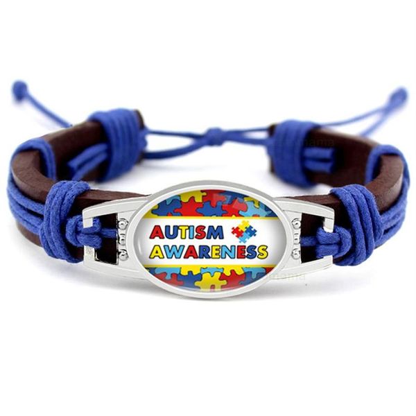 Pulseiras de conscientização do autismo, pulseiras fortes de câncer, borboleta, amarelo, laranja, rosa, fita de couro, unissex, mulheres, homens, joias 2505