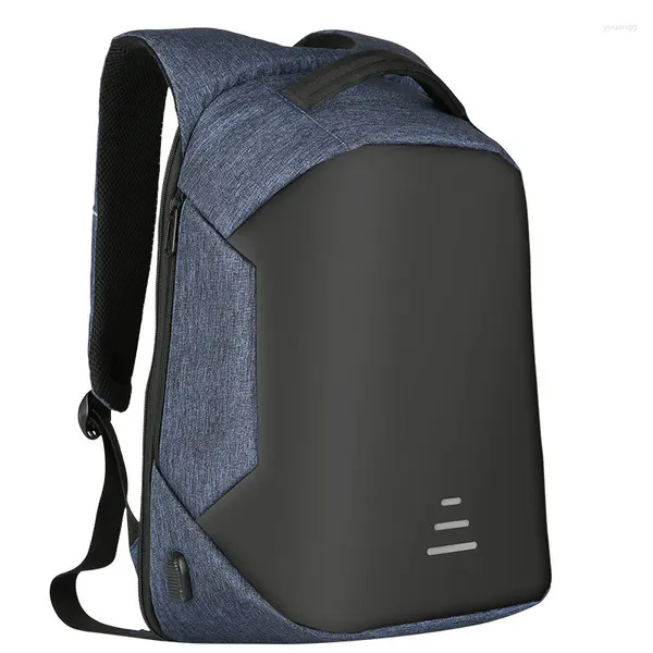 Rucksack 15,6 Zoll Herren USB-Ladekopfhörerstecker Laptoptasche Wasserdicht Großes Schulpaket Geschäftstag