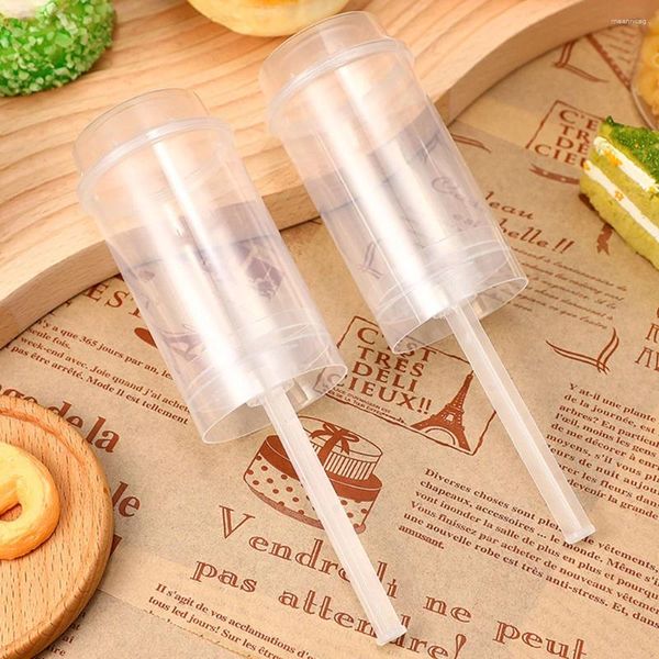 Tigelas 40 pcs push-up recipientes bolo pops tampas copo de papel plástico forma redonda festa grau pp em forma de geléia copos claros era