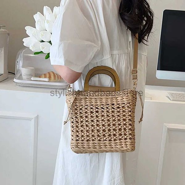 Umhängetaschen Taschen Luxustaschen für 2023 Strohtaschen Weave The Tote Bags Designer-Handtasche Sommer-Geldbörse Kordelzug Strand-Umhängetaschenstyledhandbagsstore