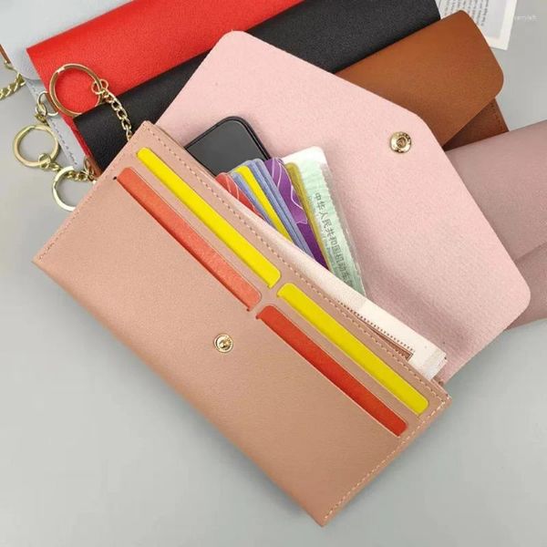 Portafogli Portamonete in PU Moda Dollari Portafoglio lungo pieghevole Inserti multifunzione Immagine Borsa porta carte di credito da donna Cartera