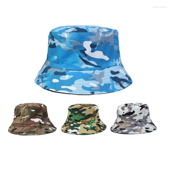 Berets camuflagem balde chapéu para mulheres homens ao ar livre militar pára-sol equitação pesca praia pescador bonés exército sem corda