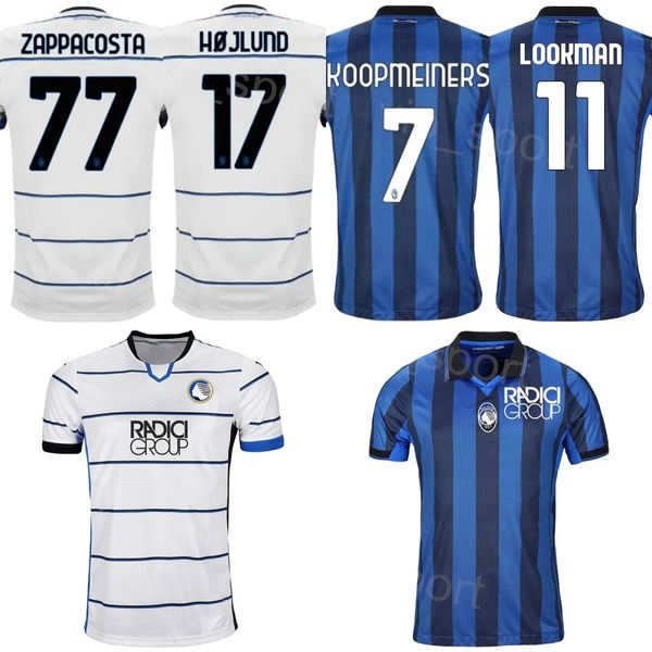 Atalanta Soccer 7 Teun Koopmeiners Maglia Club 77 Davide Zappacosta 11 Ademola Lookman 22 Matteo Ruggeri 1 Juan Musso 19 Berat Djimsiti Maglia da calcio Kit 23-2024