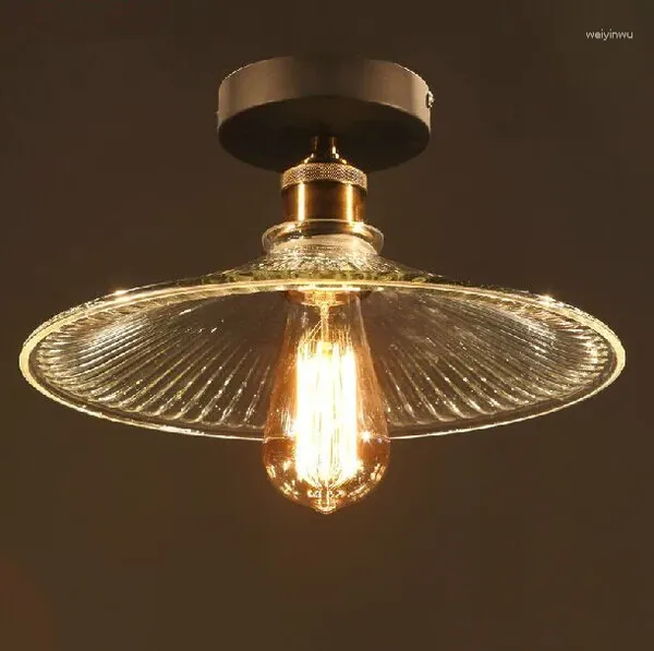Deckenleuchten Vintage Modern MINI Nordic Loft American Retro Klarglas Lampenschirm Hängeleuchte Buffet Kreative Flurbeleuchtung