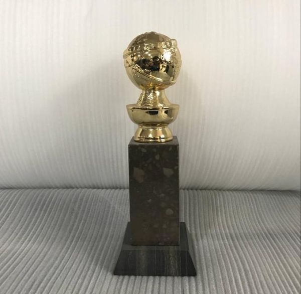Remessa DHL para 24K Real Banhado a Ouro Metal Golden Globe Trophy Awards Em Esporte Lembrança Qualidade Globo de Ouro Trophy1374807