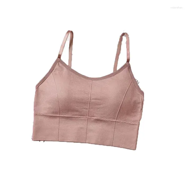 Completo da yoga Abbigliamento sportivo anti-sudore Donna Allenamento in palestra Reggiseno sportivo Top Intimo da donna senza cuciture Tracolla regolabile Gilet interno imbottito