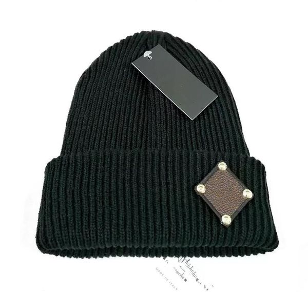 Chapéu moda carta masculino e feminino chapéus casuais outono e inverno lã malha boné cashmere bonés mix designs casquette chapéus para homem