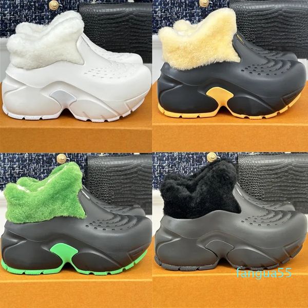 2023-inverno grosso único design botas femininas shark muller sapatos tubarão esportes lã moda sapatos casuais martin curto neve