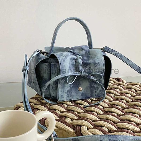Sacos de ombro sacos mensageiro sacos de cordão sacos de designer de luxo 2023 vintage plissado rebite alma crossstylishhandbagsstore