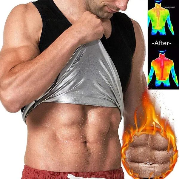 Shapers do corpo dos homens treino de fitness topo camisa terno compressa colete ginásio atlético emagrecimento ginecomastia shaper tanque compressão sauna