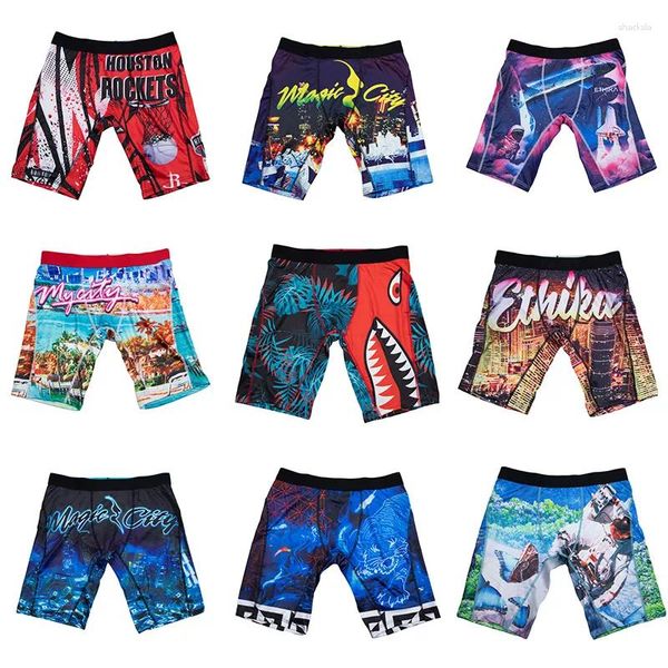 Mutande Stampa Intimo uomo Boxer Cueca Mutandine maschili Lingerie Boxer Shorts Boxerbriefs Plus Size XXXL 1138-1146