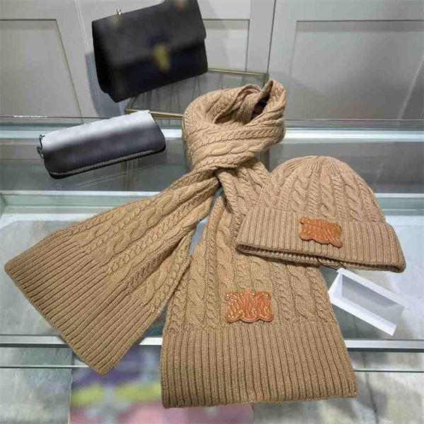 Moda designer gorro cachecol conjunto de marca luxo dos homens inverno torção cachecóis skate chapéu preto vermelho clássico das mulheres gorros cachecóis conjuntos