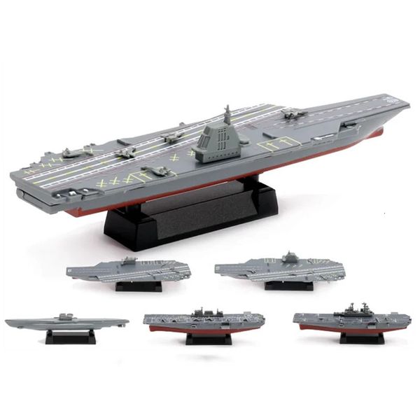 Modelo de aeronave 4D 8 estilos de montagem de navio de guerra modelo de quebra-cabeça submarino destruidor aeronave militray barco de brinquedo 231026