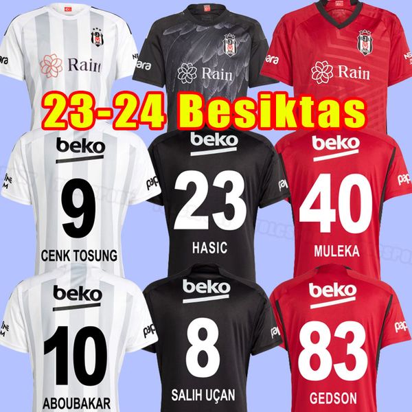 23 24 Besiktas JK Jerseys de futebol 2023 2024 Besiktas Jimnastik Kulubu Karaman Deigo Costa Larin Ghezzal Welinton Vida Home White Away Third Futbol jersey