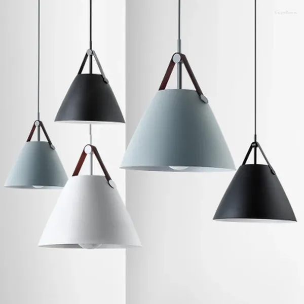 Kolye lambaları Modern Minimalist Kişilik Restoran Bar Lights Macaron Tek Yatak Odalı Çalışma Ferforje