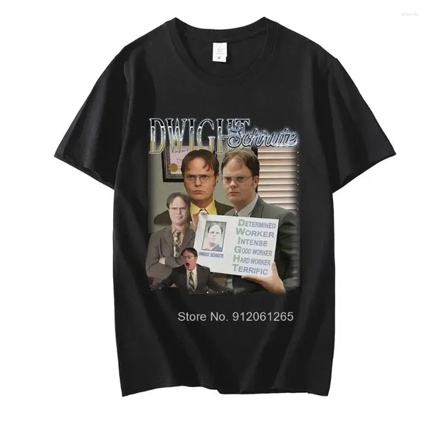 Homens Camisetas Engraçado Dwight Schrute Homenagem Camisa Homens Manga Curta T-shirt de Algodão Puro Programa de TV EUA O Escritório Michael ScoFashion Camisetas