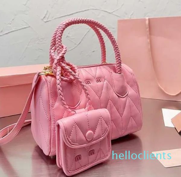 Mãe clássico rosa sacola das mulheres designer saco de couro luxo totes preto bolsa elegante sacos de ombro com carteira luxurys bolsas