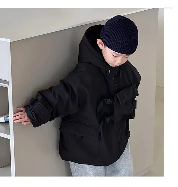 Jacken Jacke 2023 Weiße Entendaunen Wintersaison Soild Kinderkleidung Koreanische Jungen Warmer Mantel Einfache coole Kinder