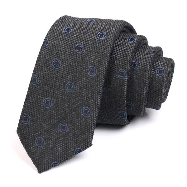 Laços masculinos 6cm cinza escuro gravatas de alta qualidade moda formal gravata para homens terno de negócios gravata de trabalho com caixa de presente 231027