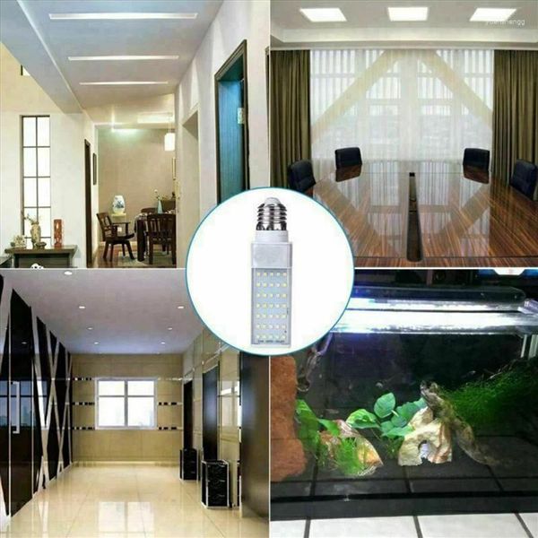 Luzes de crescimento 4X Fishpod Planta Branca Aquário 7W Luz LED Tanque Peixe Coral Lâmpada E27