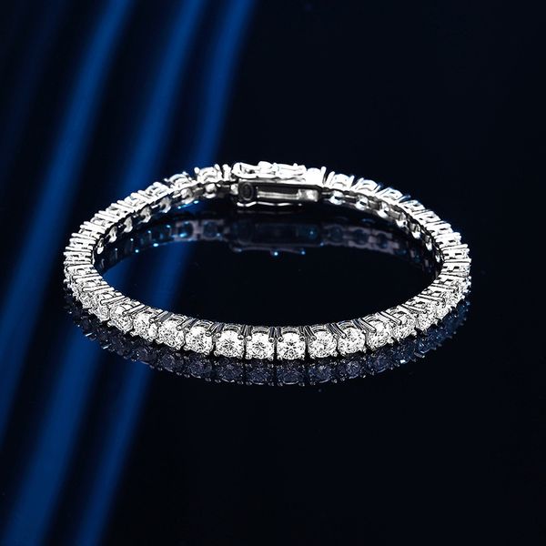 Catene per bracciali Moissanite da 3 mm, 18 cm, con certificato