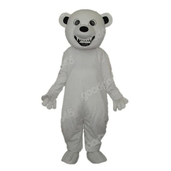 2024 tamanho adulto polar urso mascote trajes halloween fantasia vestido de desenho animado personagem carnaval natal publicidade festa de aniversário traje unisex outfit