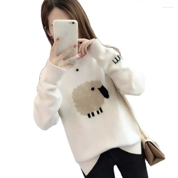 Frauen Pullover Koreanische Version 2023 Herbst Winter Stil Obergewand Super Feuer Pullover Weibliche Student Einfache Bodenbildung Gestrickte